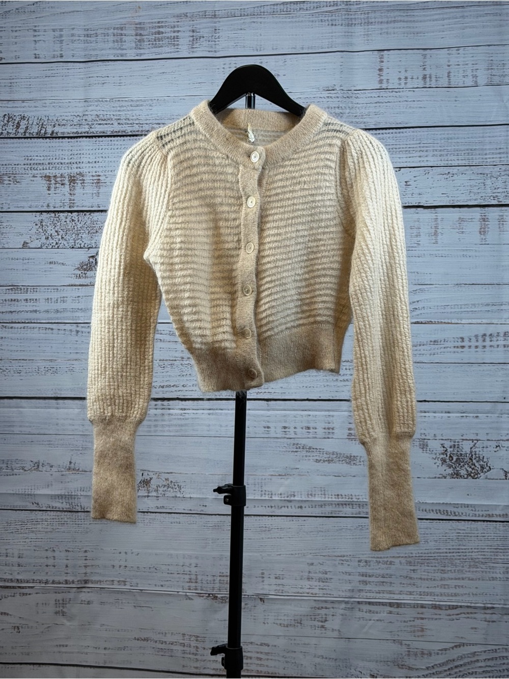 Wilfred Cream Ribbed Button Cardigan